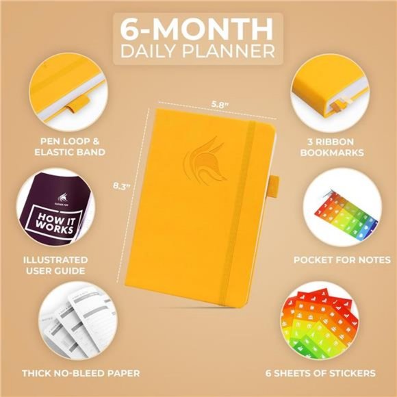 Planner Daily– Undated Agenda & Daily Calendar to Boost Productivity - Picture 2 of 7